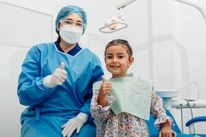 Child at their first dental visit